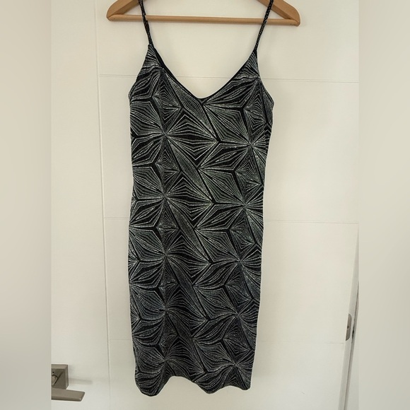 Noisy May Black Glitter Slip Dress, size medium. - Picture 5 of 8